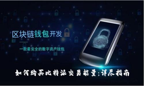 如何购买比特派交易能量：详尽指南